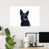 美しい黒いドイツの羊飼い ポスター (ホームオフィス)