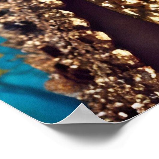 美しい黒い女の子彼女はイヤリング、ブレスレットが大好き ポスター (角)