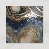 美しい黒い女性のイヤリング表示カード スクエア名刺 (裏面)