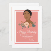 美しい黒い女性カード (正面/裏面)