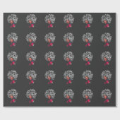 美しい黒い女性、アフロヘアクイーン ラッピングペーパー (フラット)