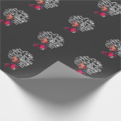 美しい黒い女性、アフロヘアクイーン ラッピングペーパー (角)