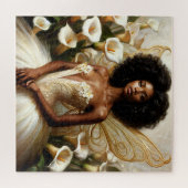 美しい黒い妖精とコラリンドリ ジグソーパズル (横)