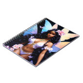 美しい黒い妖精の女の子 ノートブック (左側)