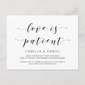 美しい黒い恋は辛抱強い結婚順延 ポストカード (正面)