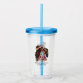 美しい黒い母と娘 アクリルタンブラー (正面)