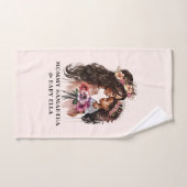 美しい黒い母と娘 バスタオルセット (ハンドタオル)