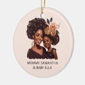 美しい黒い母と娘(10) セラミックオーナメント (左)