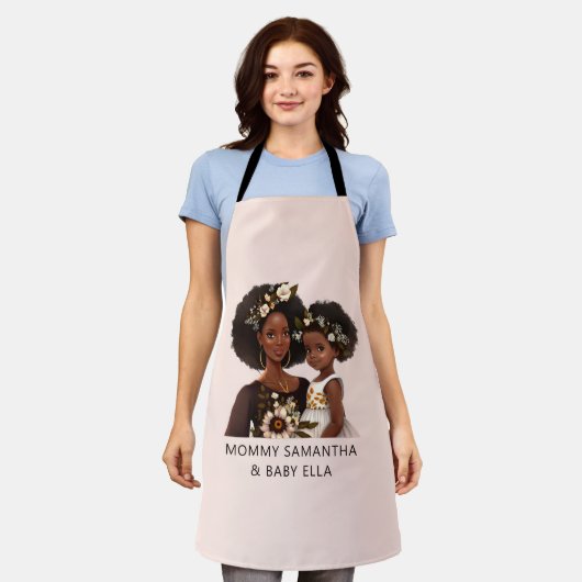 美しい黒い母と娘(11) エプロン (着用した状態)