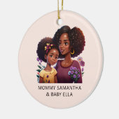美しい黒い母と娘(12) セラミックオーナメント (左)