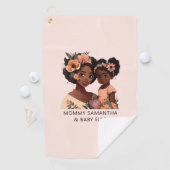 美しい黒い母と娘(13) ゴルフタオル (インサイチュ)