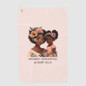 美しい黒い母と娘(13) ゴルフタオル (正面)