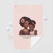 美しい黒い母と娘(14) ゴルフタオル (インサイチュ)