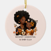 美しい黒い母と娘(16) セラミックオーナメント (正面)
