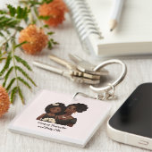 美しい黒い母と娘(23) キーホルダー (正面右)