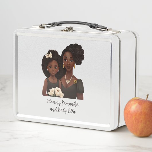 美しい黒い母と娘(23) メタルランチボックス (インサイチュ)