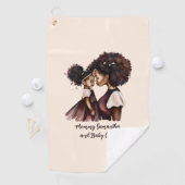 美しい黒い母と娘(24) ゴルフタオル (インサイチュ)