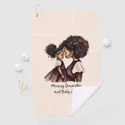 美しい黒い母と娘(24) ゴルフタオル (インサイチュ)