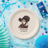 美しい黒い母と娘(24) ペーパープレート (パーティー)