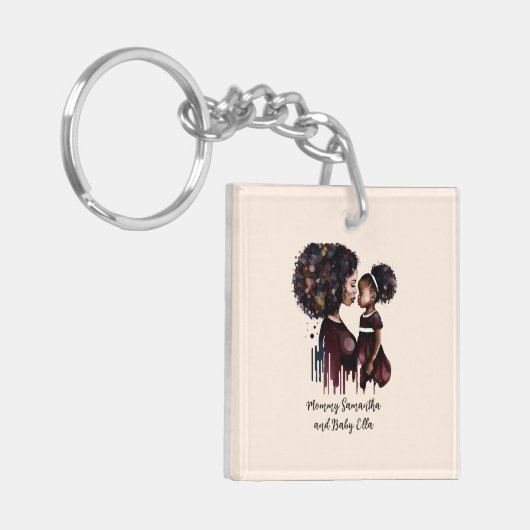 美しい黒い母と娘(25) キーホルダー (正面左)