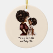 美しい黒い母と娘(26) セラミックオーナメント (正面)