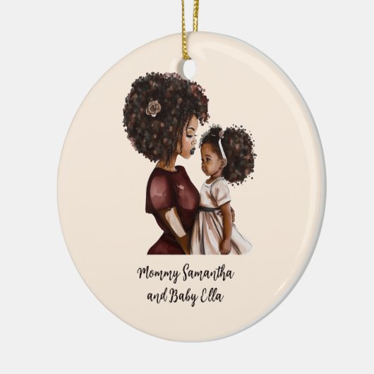 美しい黒い母と娘(26) セラミックオーナメント (左)