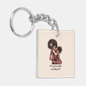 美しい黒い母と娘(27) キーホルダー (正面左)