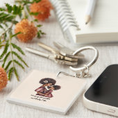 美しい黒い母と娘(27) キーホルダー (正面右)