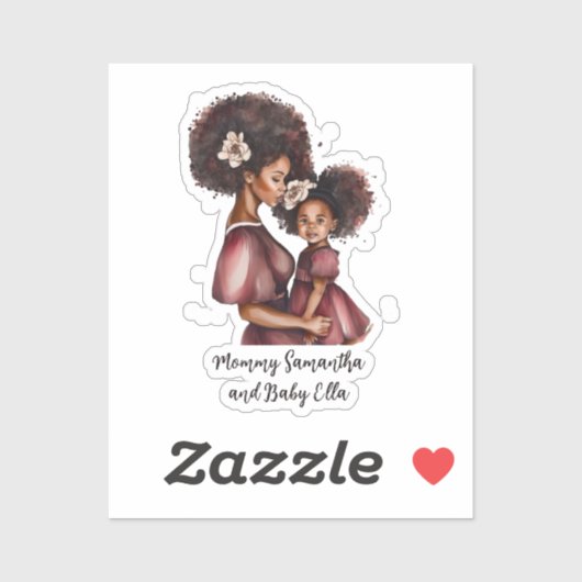 美しい黒い母と娘(27) シール (シート)