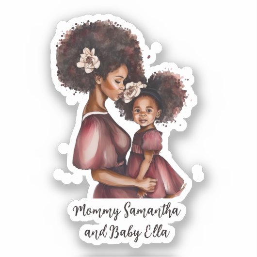 美しい黒い母と娘(27) シール (正面)