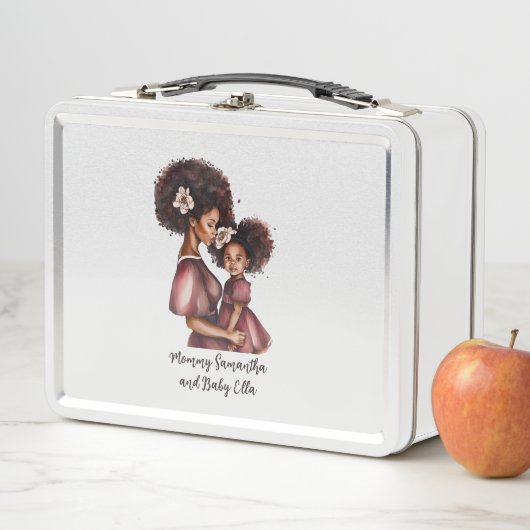 美しい黒い母と娘(27) メタルランチボックス (インサイチュ)