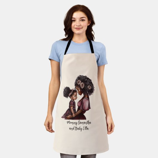 美しい黒い母と娘(28) エプロン (着用した状態)