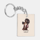 美しい黒い母と娘(28) キーホルダー (正面左)