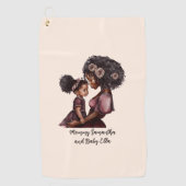 美しい黒い母と娘(28) ゴルフタオル (正面)