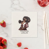 美しい黒い母と娘(28) スタンダードカクテルナプキン (インサイチュ)