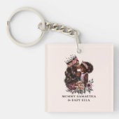 美しい黒い母と娘(3) キーホルダー (正面)