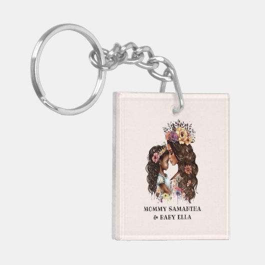 美しい黒い母と娘(4) キーホルダー (正面左)