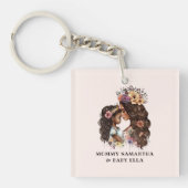 美しい黒い母と娘(4) キーホルダー (正面)