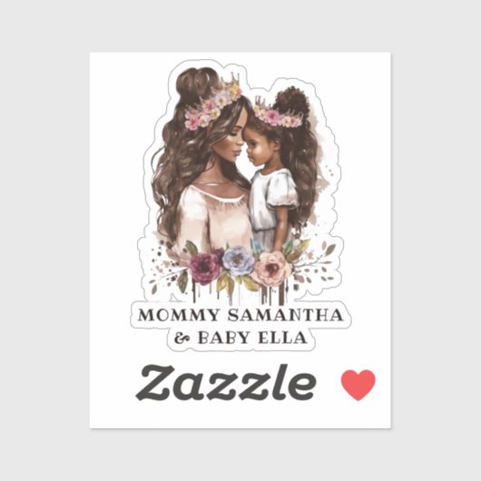 美しい黒い母と娘(5) シール (シート)