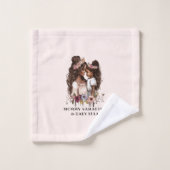 美しい黒い母と娘(5) バスタオルセット (ウォッシュタオル)