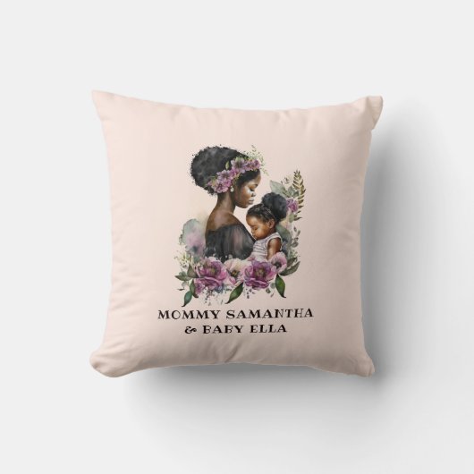 美しい黒い母と娘(6) クッション (正面)