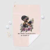 美しい黒い母と娘(6) ゴルフタオル (インサイチュ)