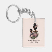 美しい黒い母と娘(7) キーホルダー (正面左)