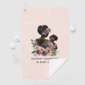 美しい黒い母と娘(8) ゴルフタオル (インサイチュ)