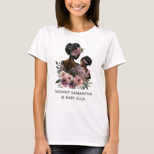 美しい黒い母と娘(8) Tシャツ (正面)