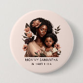 美しい黒い母と娘(9) 缶バッジ (正面)