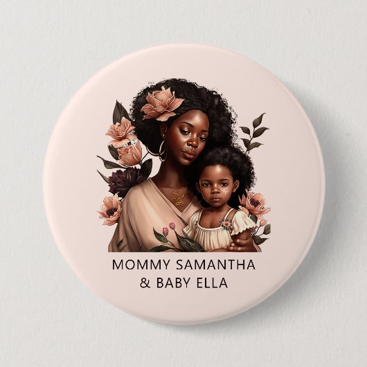 美しい黒い母と娘(9) 缶バッジ (正面)