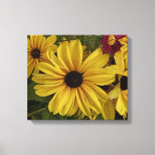 美しい黒い目のスーザンフラワー キャンバスプリント (正面)