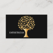 美しい黒い金ゴールドツリーの生活の名刺 名刺 (正面)