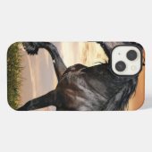 美しい黒い馬 iPhoneケース (裏面横)